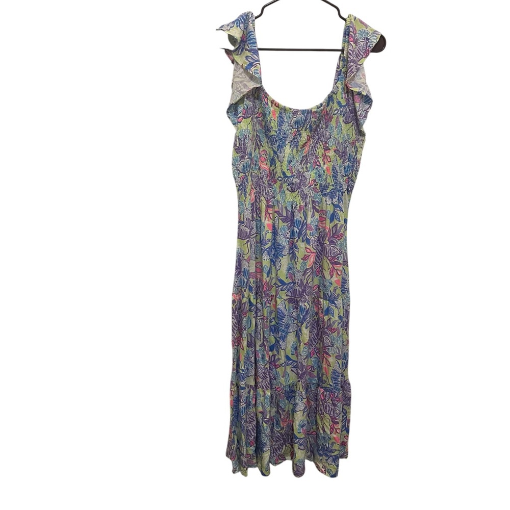 Lilly Pulitzer Floral Sleeveless Maxi Dress new without tags size Large
